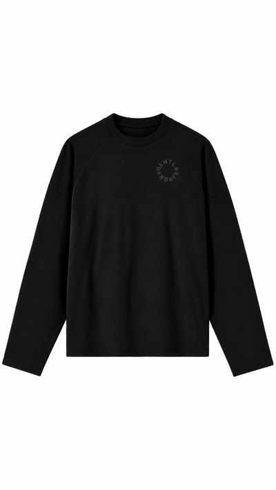 Boxy black on black long sleeve