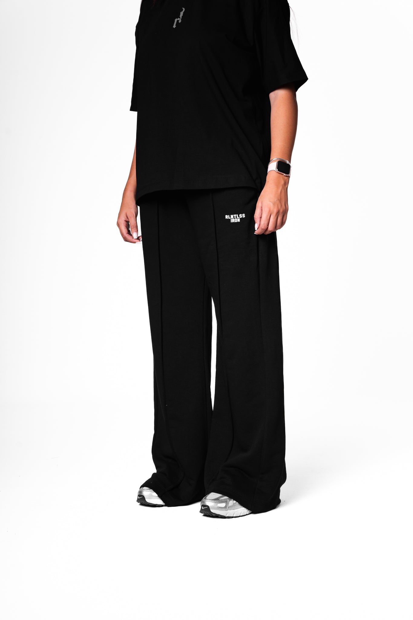 Black women straight leg pants