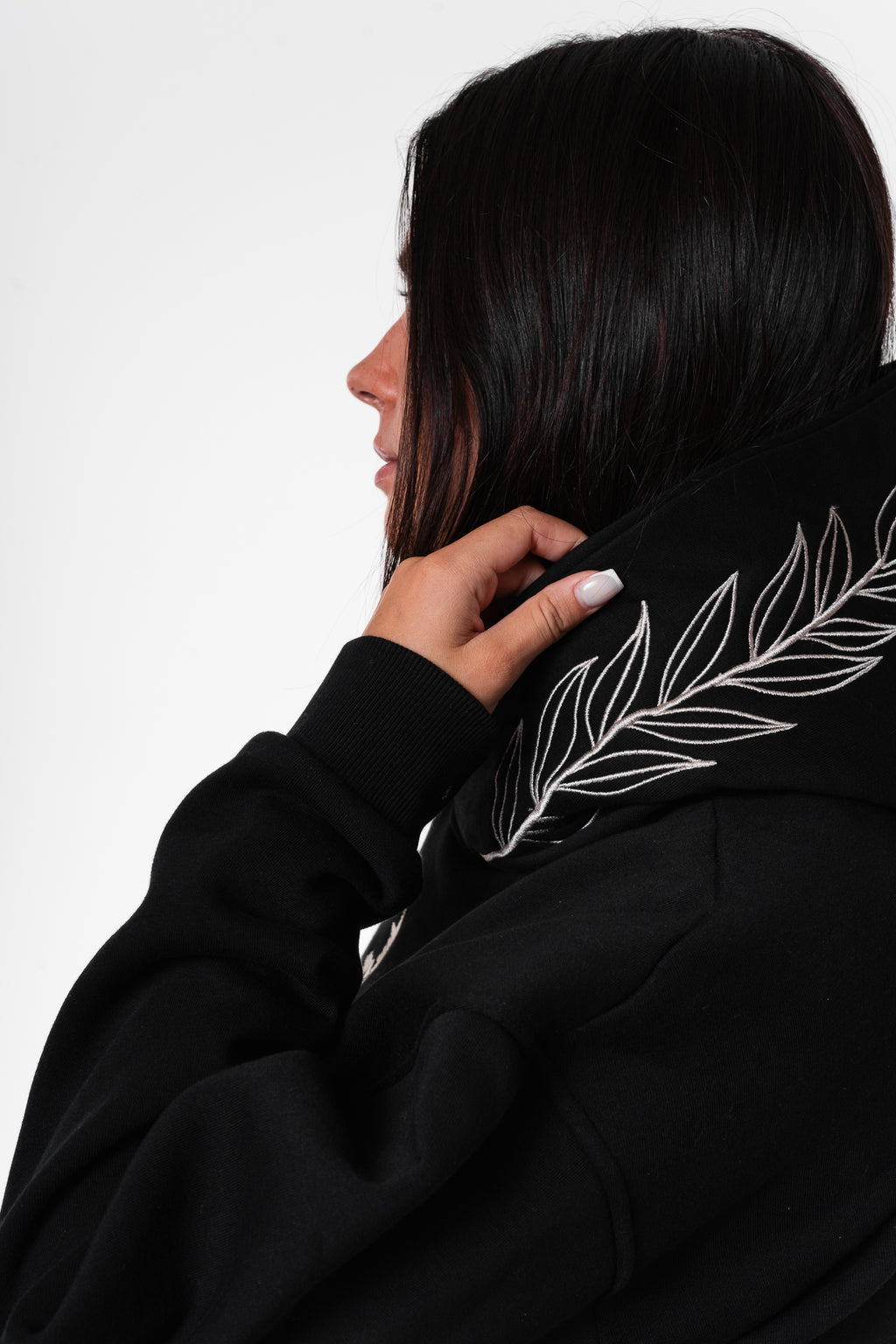 Women feather hoodie