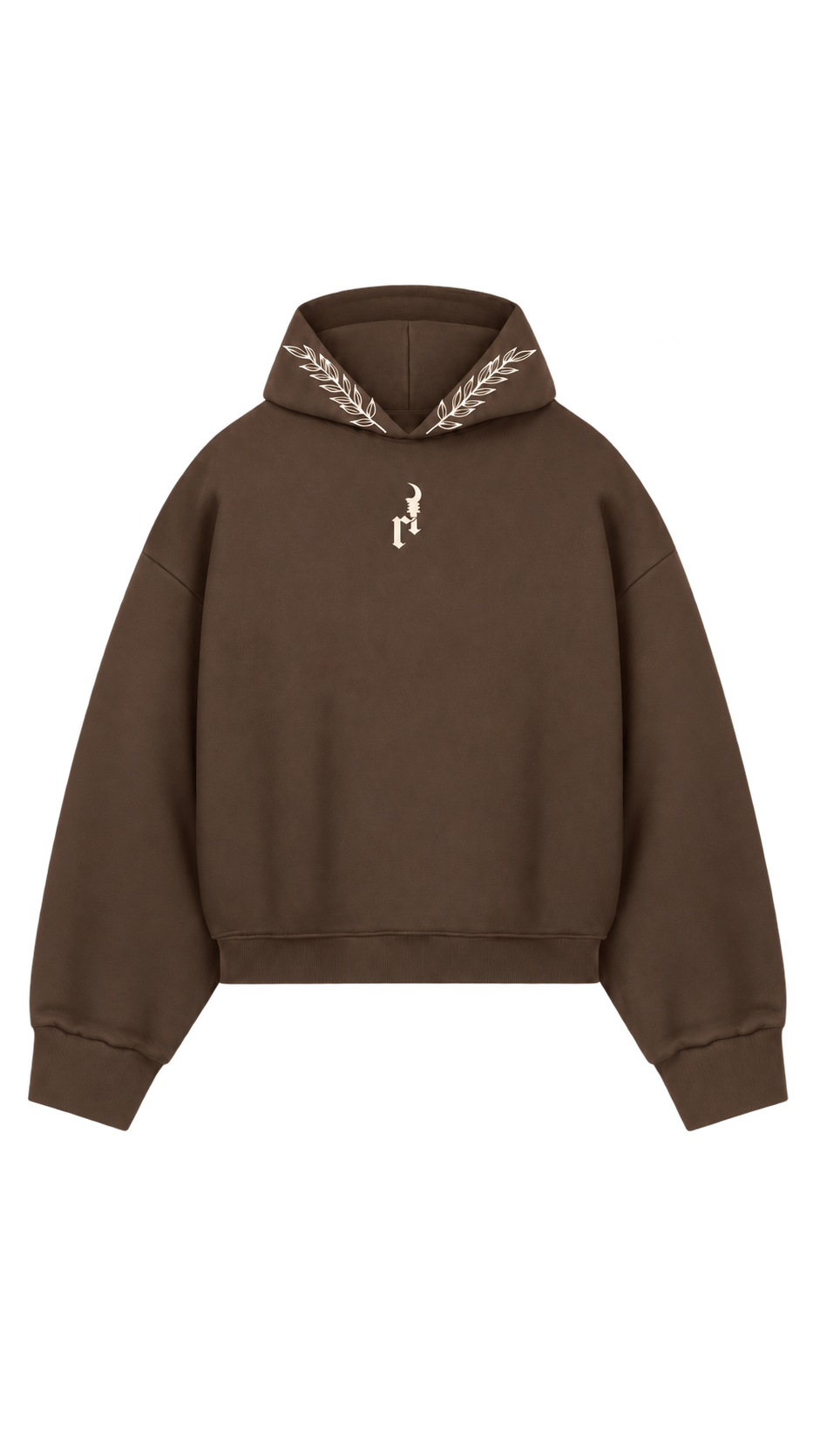Brown feather hoodie