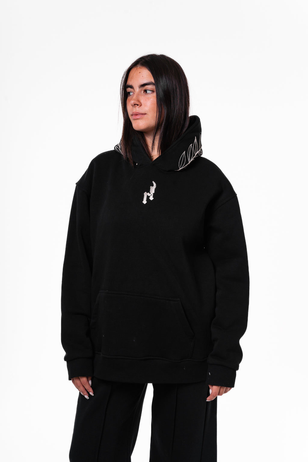 Women feather hoodie