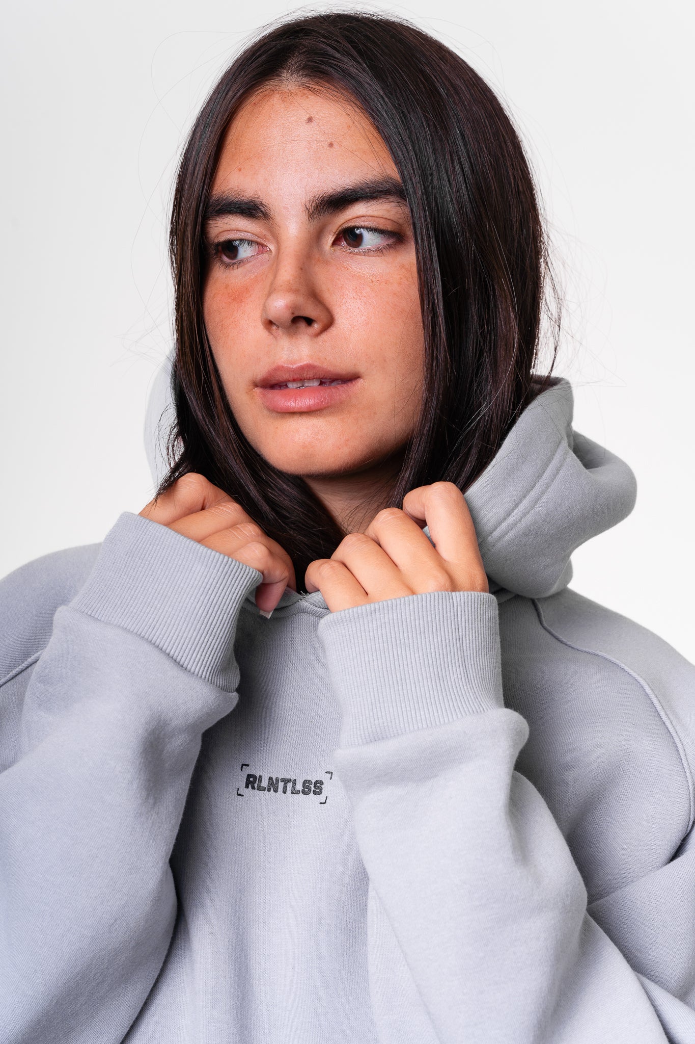 Women silver essential hoodie