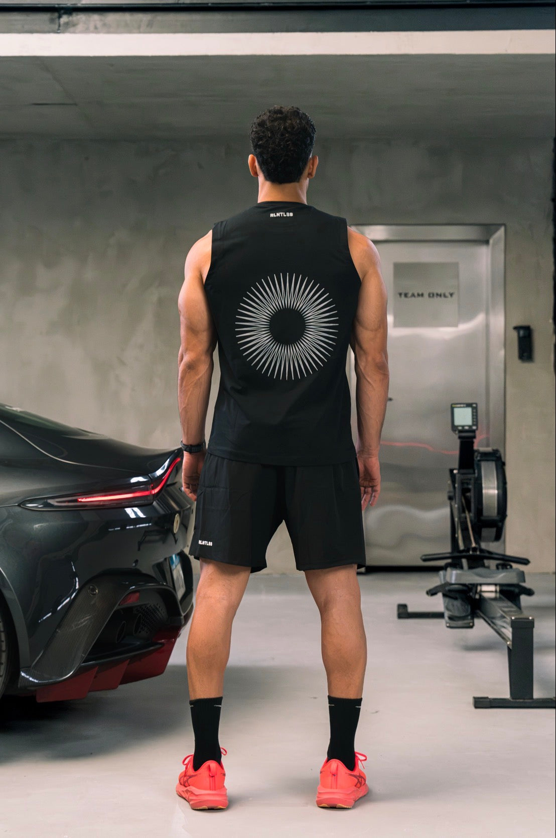 Hybrid black tank top
