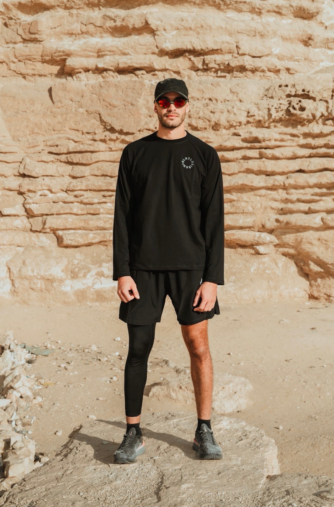 Boxy black on black long sleeve