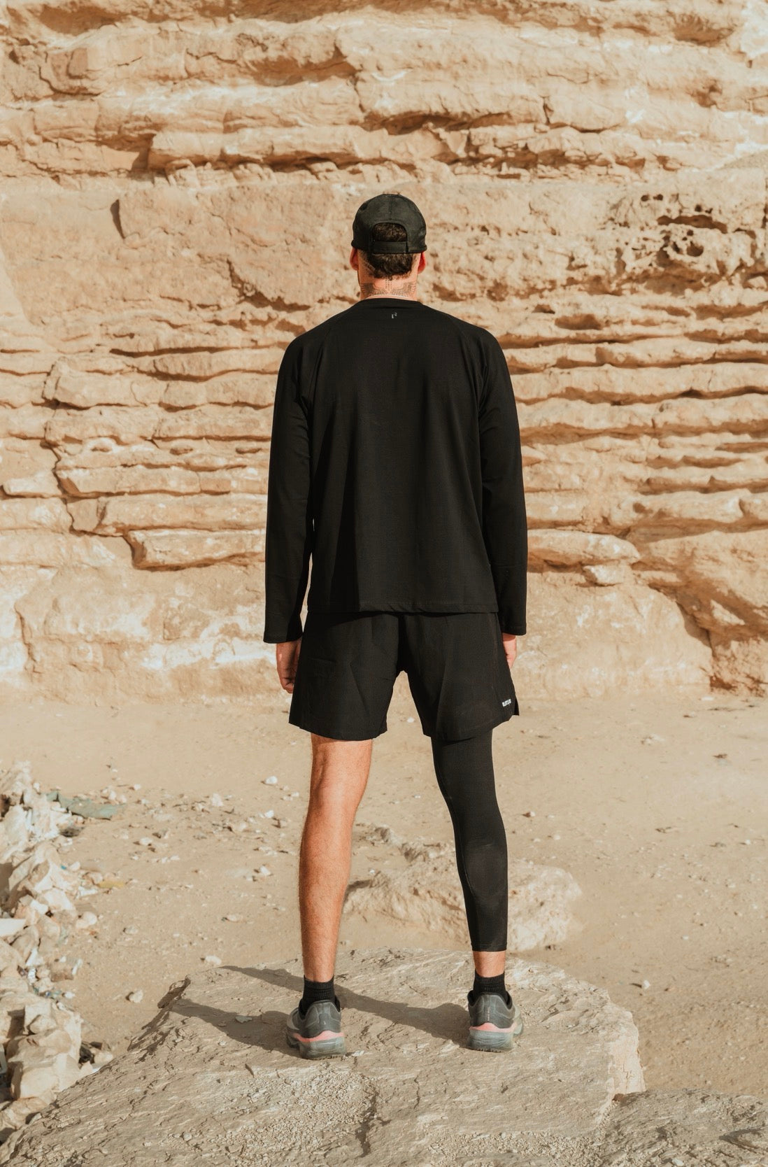 Boxy black on black long sleeve