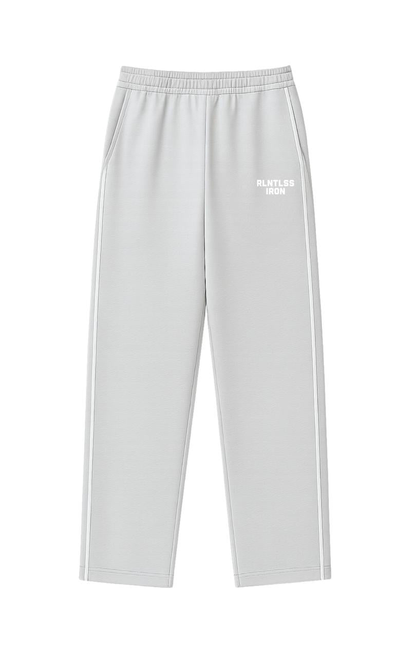 Grey Areo fleece two lined straight leg sweatpants