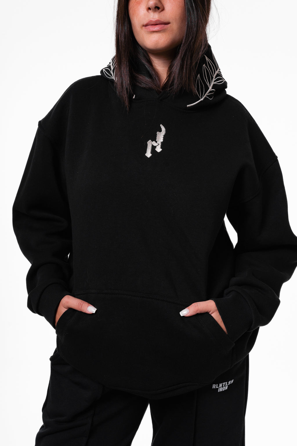 Women feather hoodie
