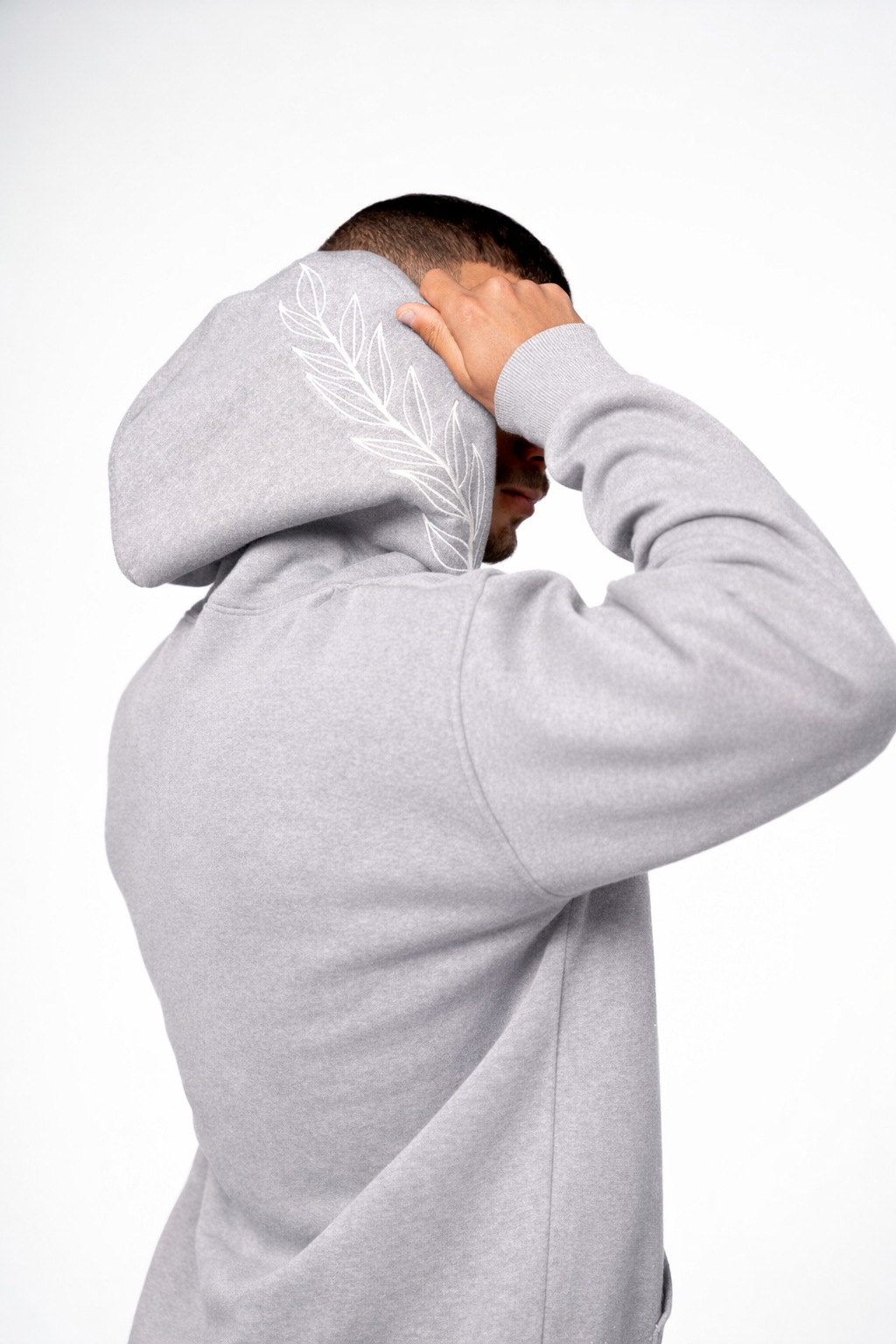 Ash Grey Feather Hoodie