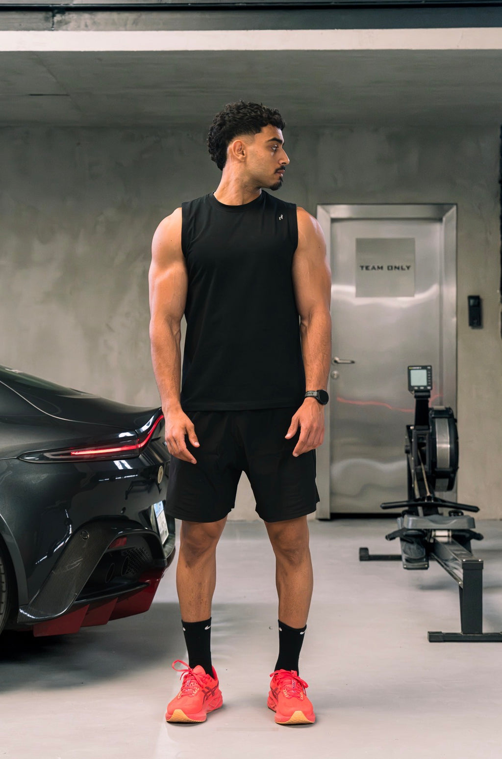 Hybrid black tank top