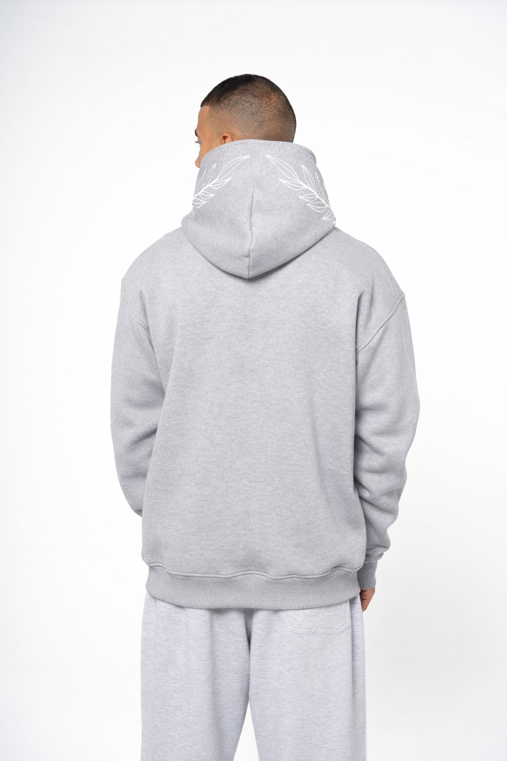 Ash Grey Feather Hoodie