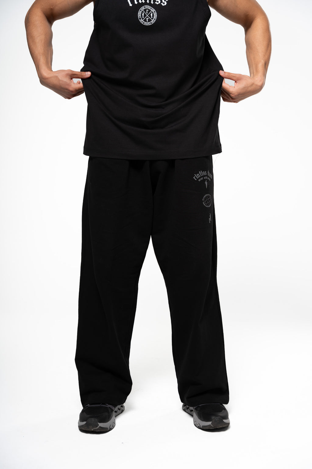 BLACK PANTS STRAIGHT LEG OVERSIZED