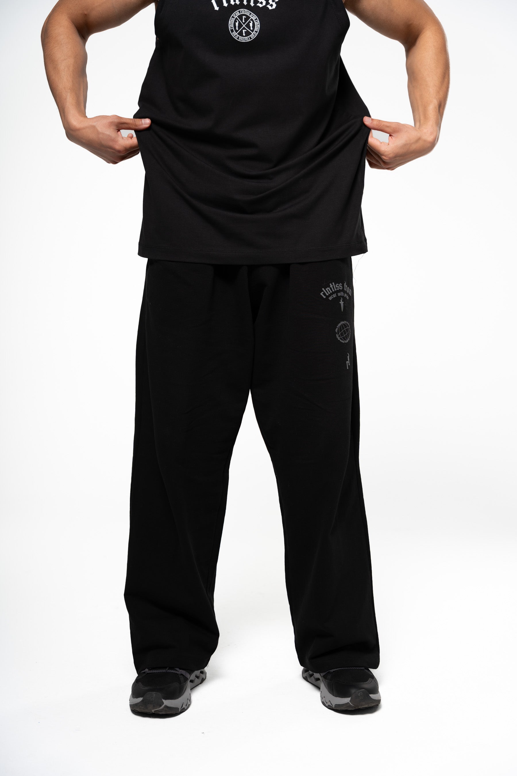 BLACK PANTS STRAIGHT LEG OVERSIZED