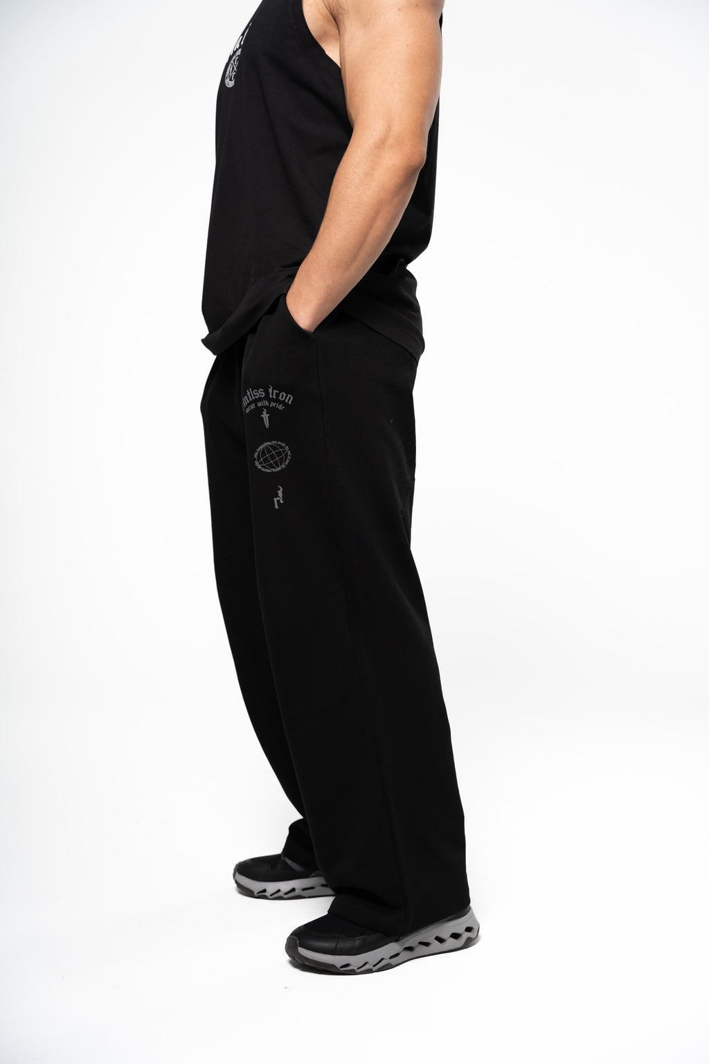 BLACK PANTS STRAIGHT LEG OVERSIZED