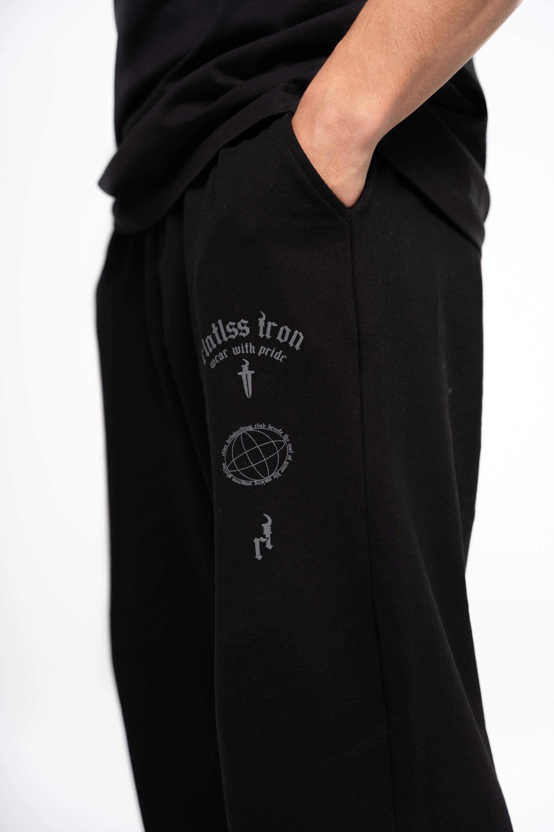 BLACK PANTS STRAIGHT LEG OVERSIZED