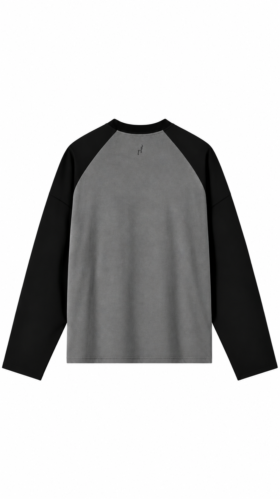 Boxy grey on black long sleeve