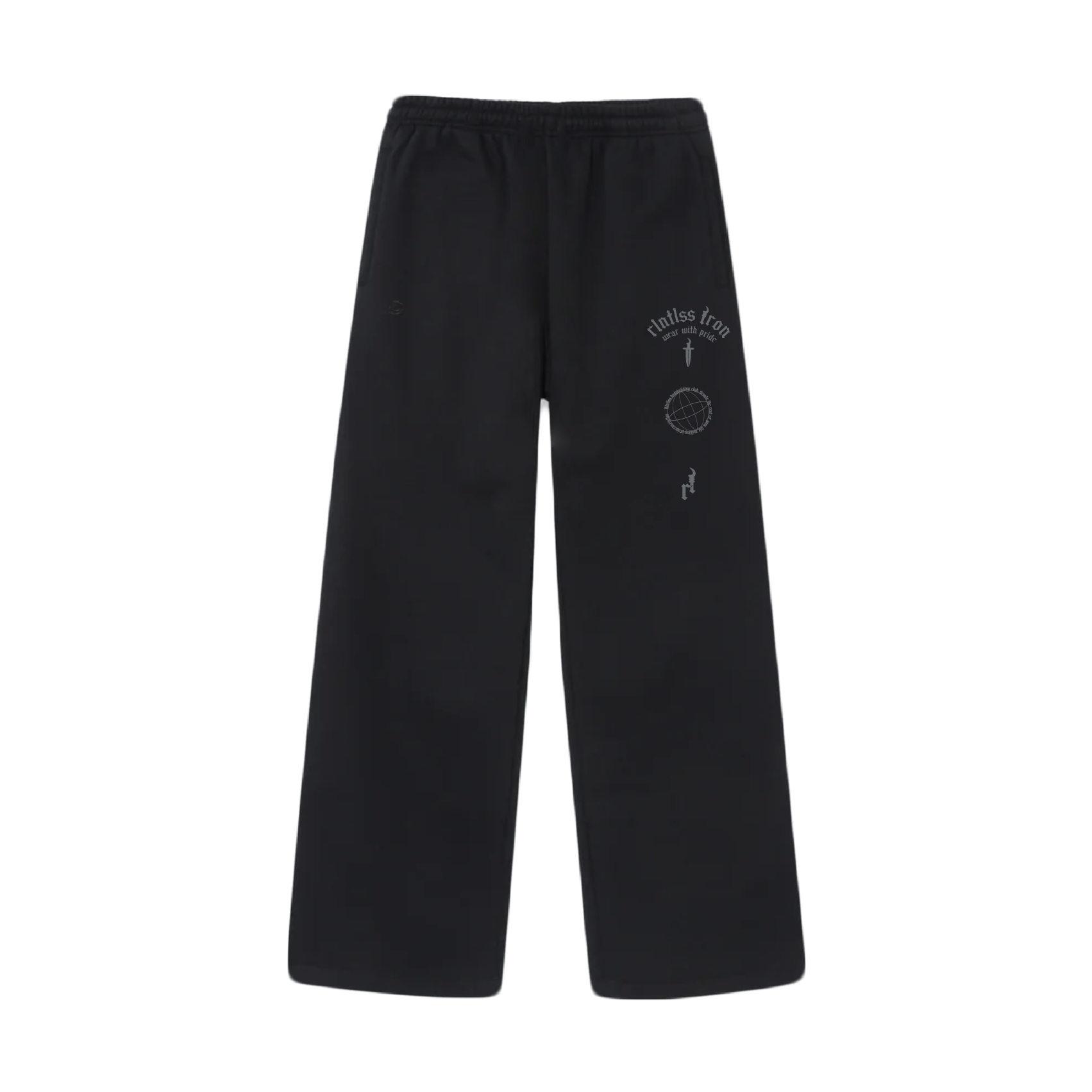 BLACK PANTS STRAIGHT LEG OVERSIZED